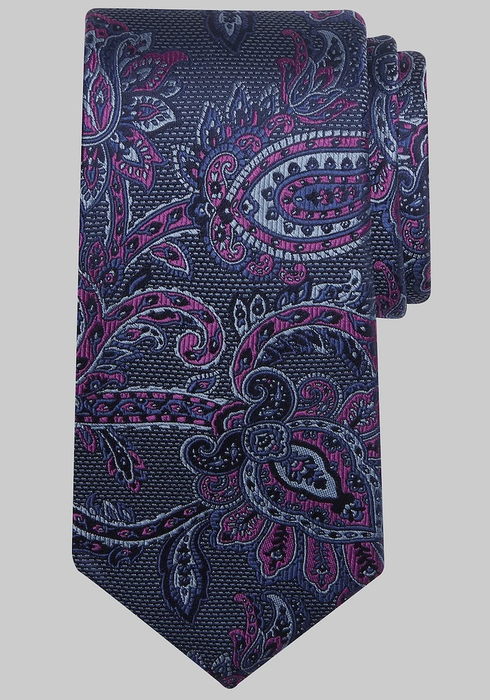 Men's Traveler Collection Dragon Paisley Tie, Fuschia, One Size