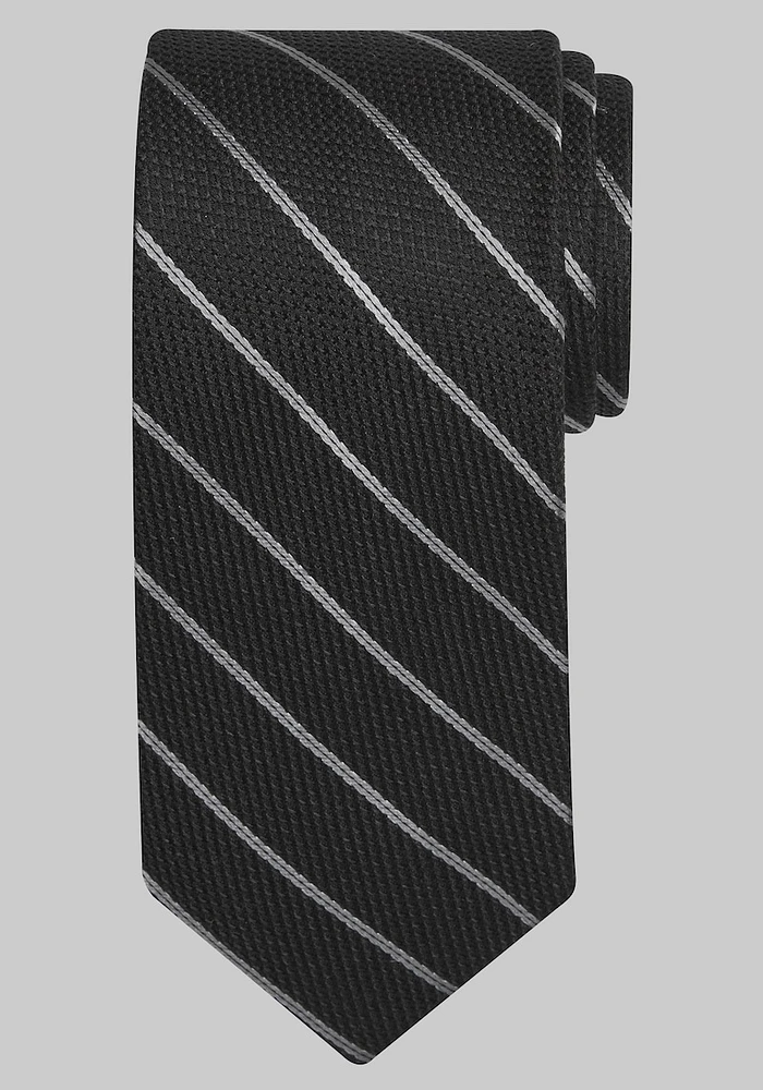 Men's Sweater Stripe Tie, Black, One Size