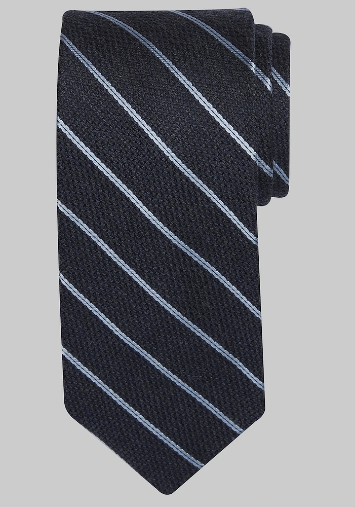 Men's Sweater Stripe Tie, Charcoal, One Size