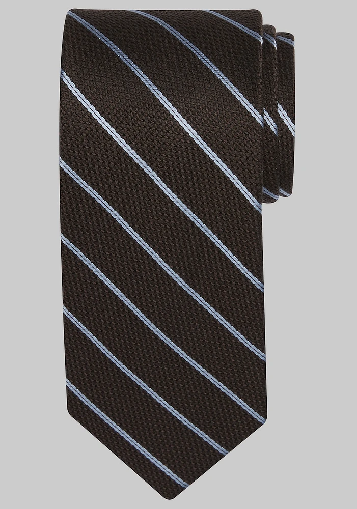 Men's Sweater Stripe Tie, Brown, One Size