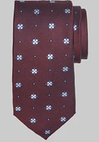 Men's Traveler Collection Flower Box Tie Long, Burgundy, LONG