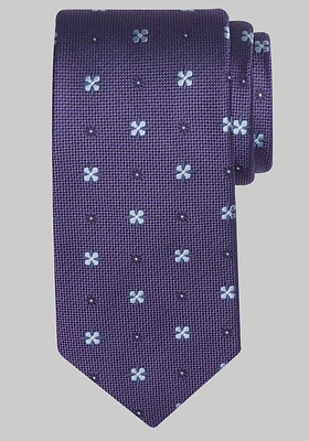 Men's Traveler Collection Flower Box Tie Long, Purple, LONG