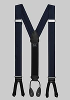 Men's Chevron Formal Suspenders, Navy, One Size