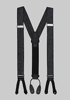 Men's Floral Formal Suspenders, Black, One Size