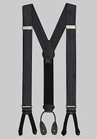 Men's Box & Dot Formal Suspenders, Black, One Size