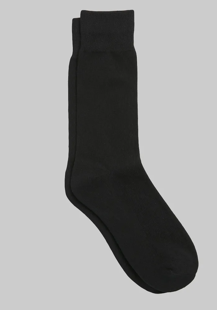 Black Unisex Mid-Calf Knit Socks