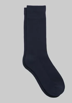 JoS. A. Bank Men's's Solid Socks, Navy, Mid Calf