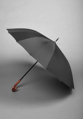 JoS. A. Bank Men's Black Umbrella, 55-inch Arc, Black, One Size