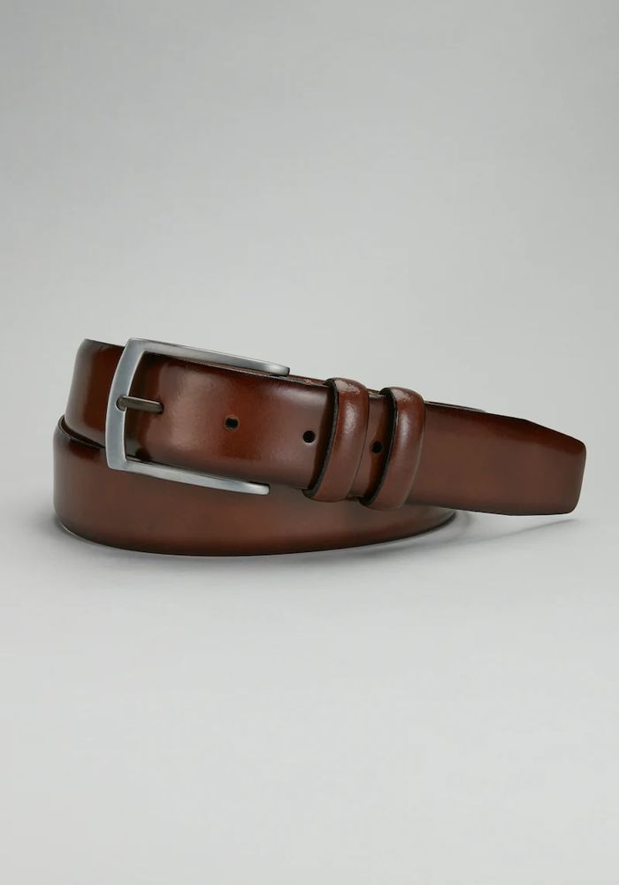 JoS. A. Bank Men's Leather Dress Belt, Tan, SIZE 40