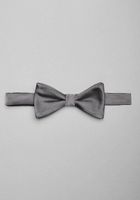 Men's Pre-Tied Silk Bow Tie, Grey, One Size