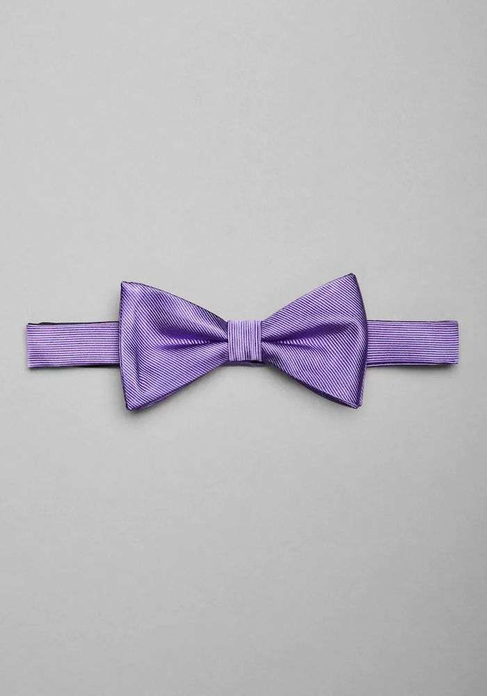 JoS. A. Bank Men's Pre-Tied Silk Bow Tie, Lilac, One Size