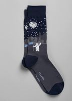 Men's Astronaut & Planet Socks, Navy, Mid Calf