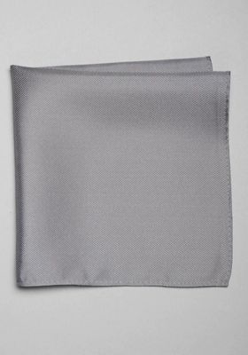 JoS. A. Bank Men's Traveler Collection Solid Pocket Square, Grey, One Size