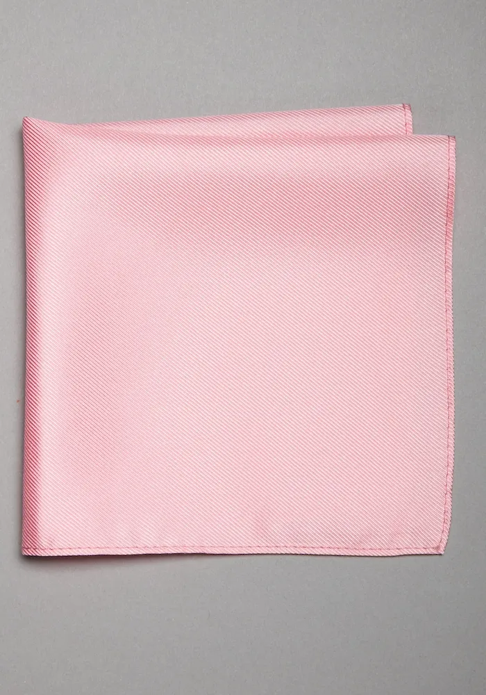 Men's Traveler Collection Solid Pocket Square, Pink, One Size