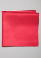 JoS. A. Bank Men's Traveler Collection Solid Pocket Square, Red, One Size