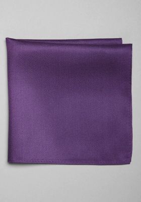 JoS. A. Bank Men's Traveler Collection Solid Pocket Square, Purple, One Size
