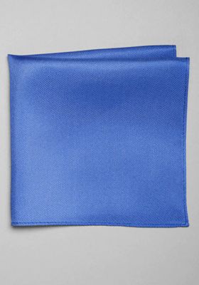 JoS. A. Bank Men's Traveler Collection Solid Pocket Square, Blue, One Size