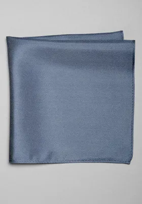 Men's Traveler Collection Solid Pocket Square, Steel Blue, One Size