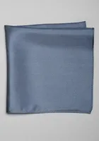 Men's Traveler Collection Solid Pocket Square, Steel Blue, One Size