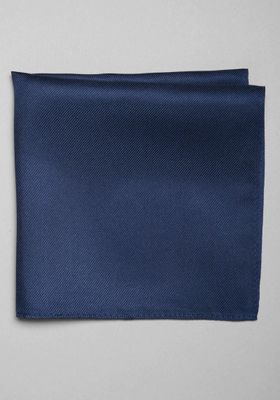 JoS. A. Bank Men's Traveler Collection Solid Pocket Square, Navy, One Size