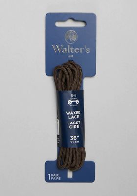 Men's Walter's 36-Inch Wax Dress Laces, Brown, Brown, Misc