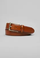 JoS. A. Bank Men's Dotted Pattern Edge Leather Belt, Cognac, SIZE 40