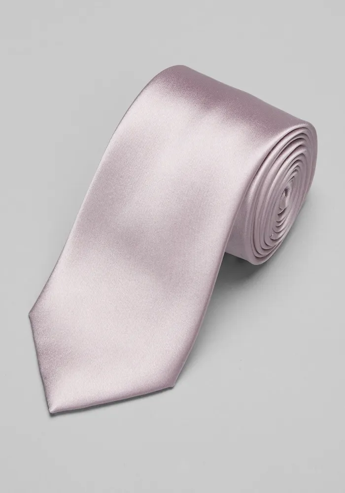 JoS. A. Bank Men's Reserve Collection Satin Weave Solid Tie, Dark Pink, One Size