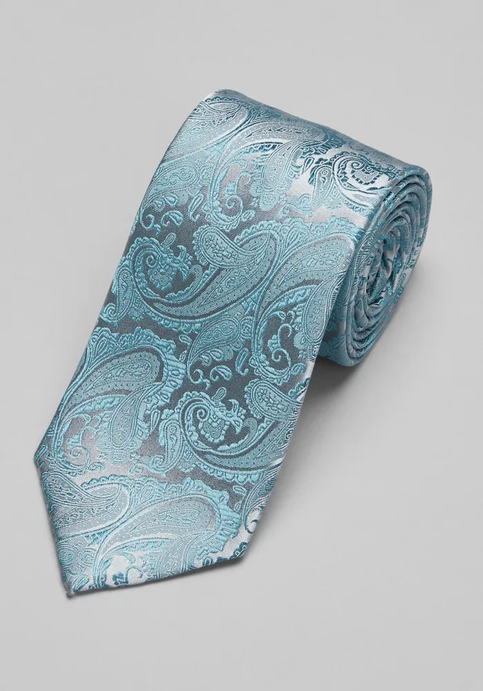 JoS. A. Bank Men's Reserve Collection Fancy Formal Paisley Tie, Teal, One Size