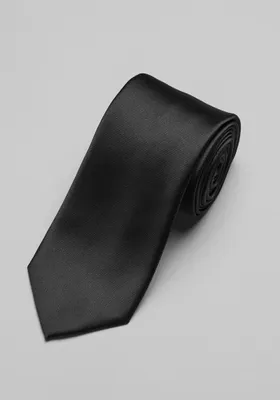 Men's Solid Tie, Black, One Size