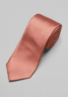 Men's Solid Tie, Terracotta, One Size