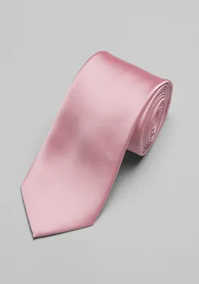 Men's Solid Tie, Pink, One Size