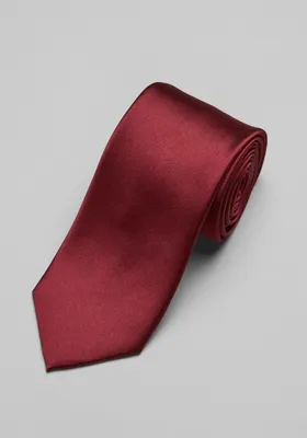 JoS. A. Bank Men's Solid Tie, Burgundy, One Size