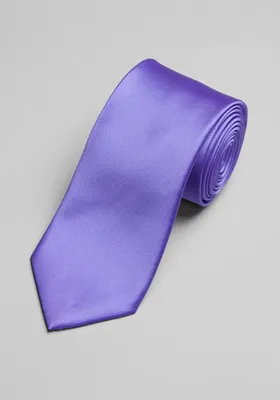 Men's Solid Tie, Purple, One Size
