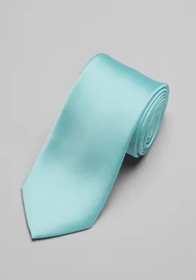 JoS. A. Bank Men's Solid Tie - Long, Aqua, LONG