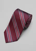 JoS. A. Bank Men's Reserve Collection Mesh Stripe Tie, Burgundy, One Size