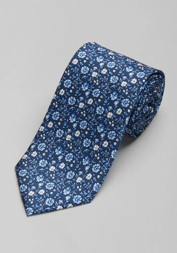 Men's Floral Silk Tie