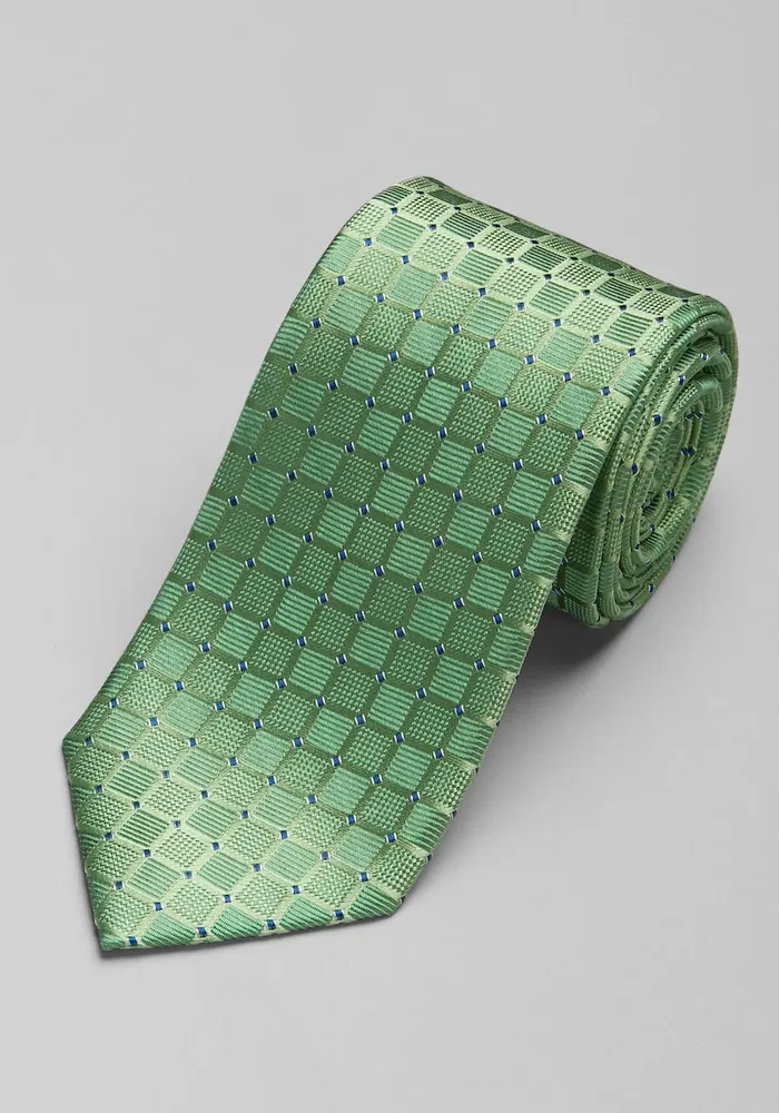 Men's Traveler Collection Geo Tie, Green, One Size