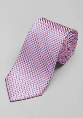JoS. A. Bank Men's Traveler Collection Micro Diamond Pattern Tie, Pink, One Size