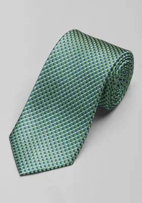 JoS. A. Bank Men's Traveler Collection Micro Diamond Pattern Tie, Green, One Size