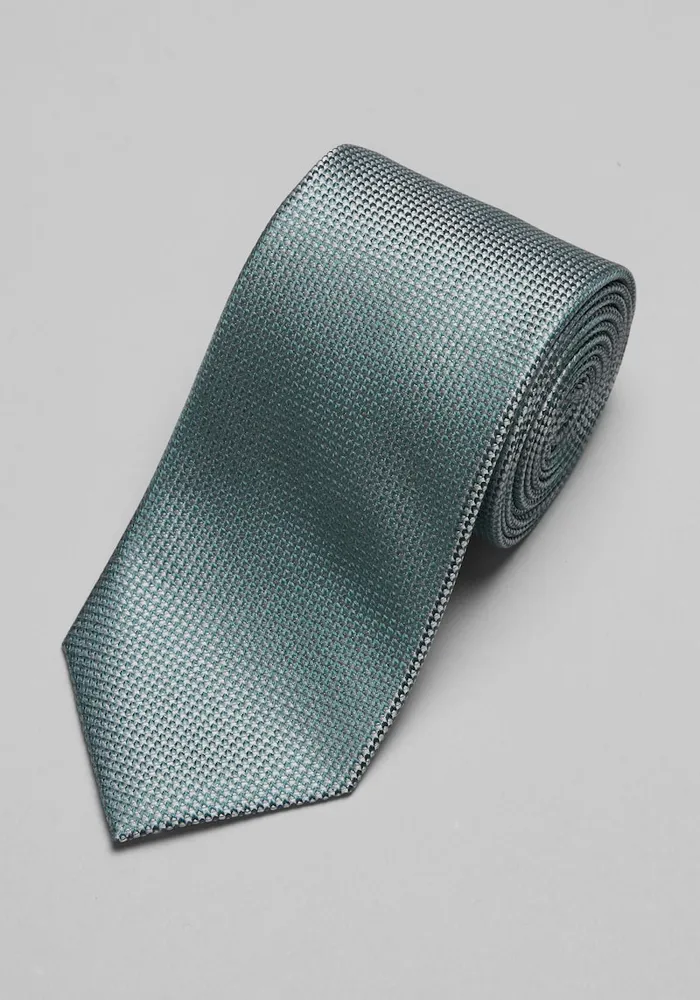JoS. A. Bank Men's Traveler Collection Solid Tie, Sage, One Size
