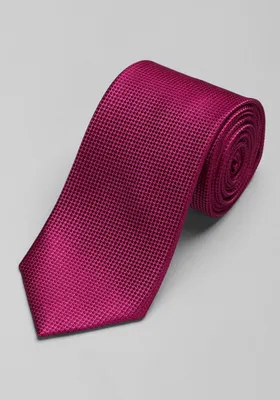 JoS. A. Bank Men's Traveler Collection Solid Tie, Berry, One Size