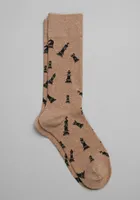 JoS. A. Bank Men's Chess Socks, Tan, Mid Calf