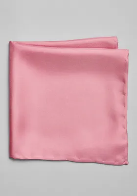 Men's Solid Pocket Square, Dark Pink, One Size
