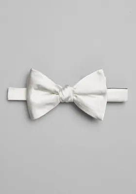 JoS. A. Bank Men's Solid Pre-Tied Bow Tie, Ivory, One Size
