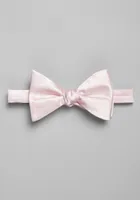 Men's Solid Pre-Tied Bow Tie, Light Pink, One Size