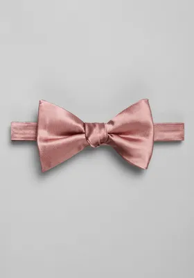 Men's Solid Pre-Tied Bow Tie, Fuchsia