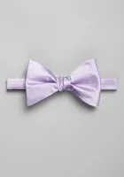 Men's Solid Pre-Tied Bow Tie, Light Purple, One Size