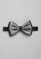 Men's Frame Pre-Tied Bow Tie, Silver, One Size