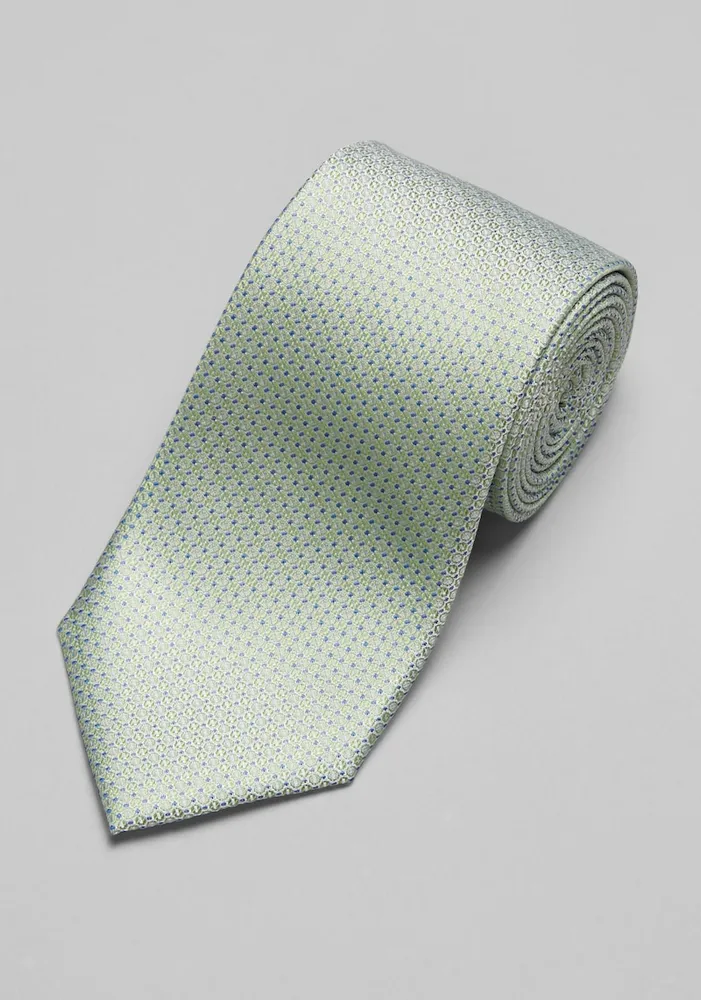 Men's Traveler Collection Double Dot Tie, Green, One Size