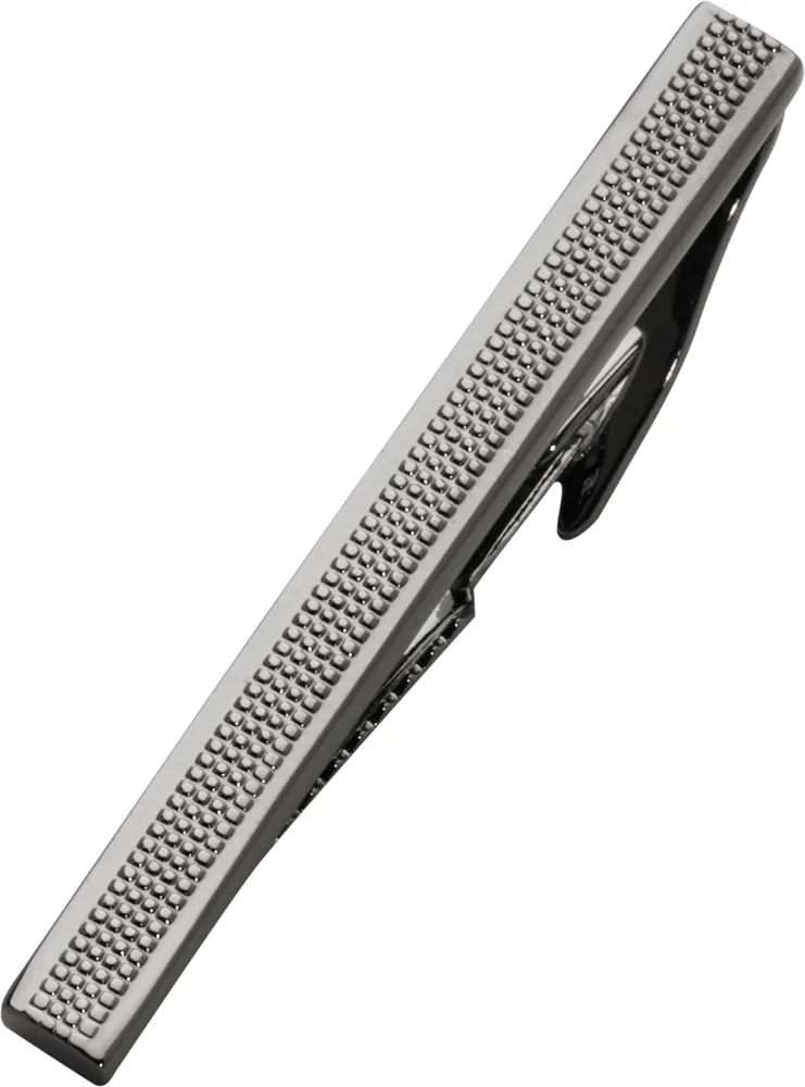 Men's Brushed Silver Tie Bar, Metal Silver, One Size